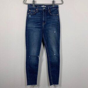 GRLFRND Kendall Distressed Raw Hem Jeans - Size 26